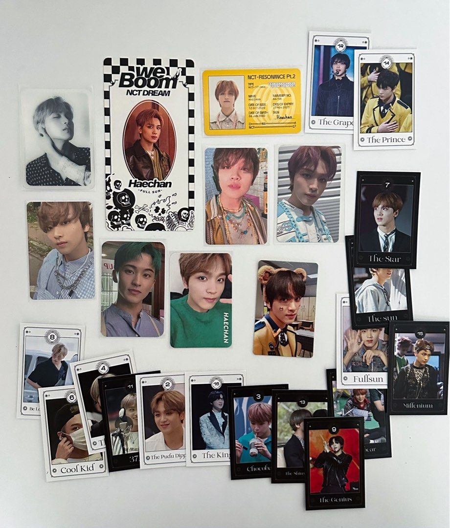 NCT HAECHAN OFFICIAL PHOTOCARDS SET (Category: K-Wave Merchandise) located in Daet. Submitted by dear_name (Listing ID 1470420927, Image 1). Description: 8 official pcs - mark included others are fanmade sold as set full transaction info: yj--wy.carrd.co prices on photo location: bicol payment: gcash delivery: J&T (discounted via voucher app) packing fee: 20 php unless bulky reservation: 5 days shipping: one week after payment please read our car