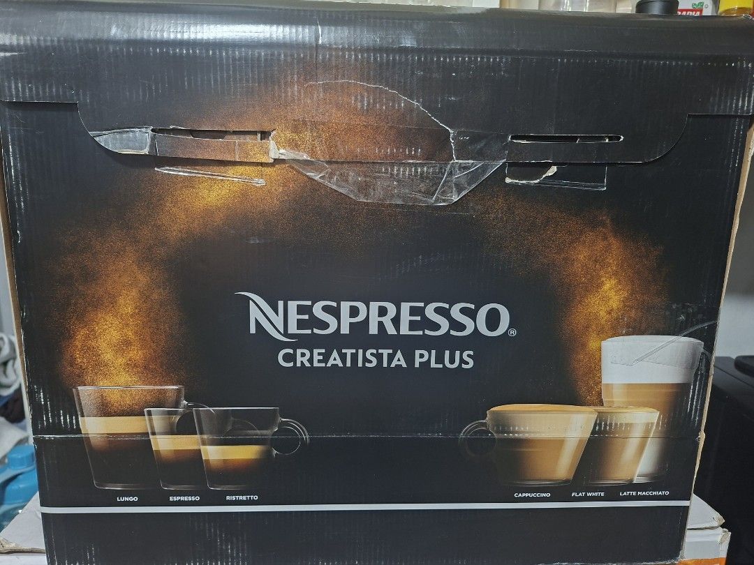 Nespresso Creatista Plus Coffee Machine (Category: Coffee Machines & Makers) located in Taguig. Submitted by gongolly2007 (Listing ID 1470497903, Image 2). Description: - Brand new, still sealed inside the original manufacturer box - Model J520 with 19 bar pressure system for café-quality coffee - Makes 6 delicious drinks: lungo, espresso, ristretto, cappuccino, flat white, and latte macchiato - Integrated steam wand with milk frothing capabiliti