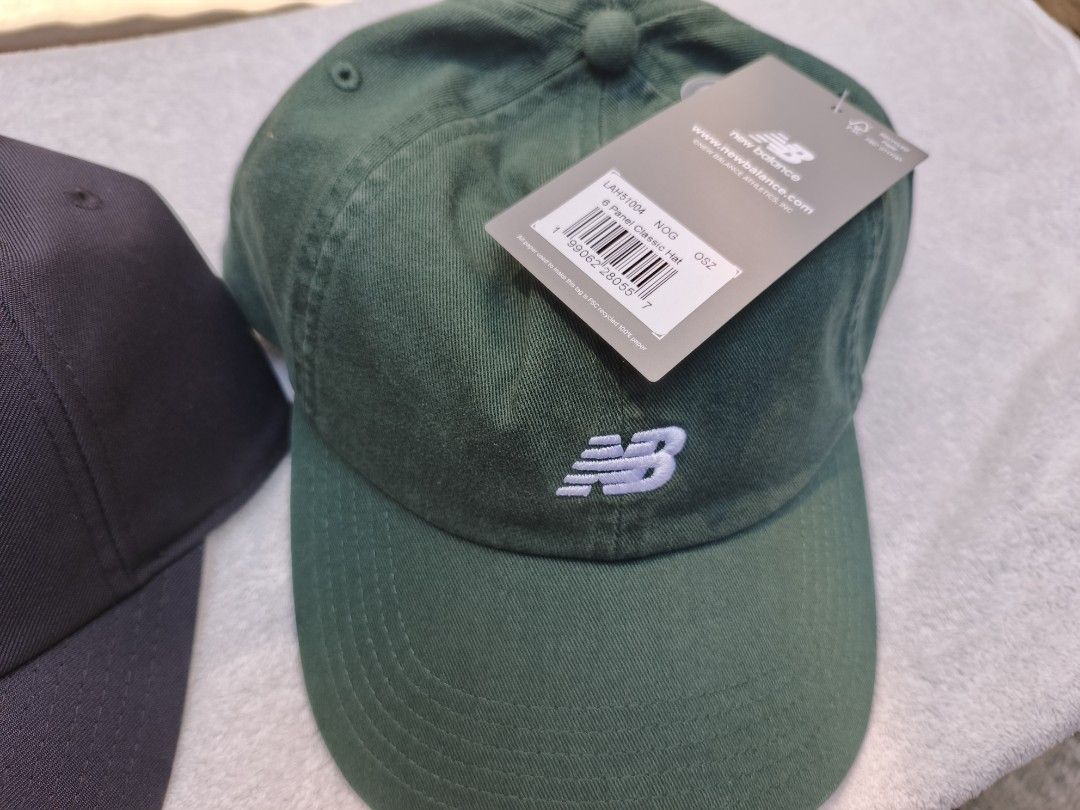 New Balance 6 Panel Classic Hat & Nike ACG Club Cap Bundle (Category: Caps & Hats) located in Manila. Submitted by kiraaaaaaaaaaa (Listing ID 1470368554, Image 1). Description: - Items: 2 brand new caps (Green New Balance 6 Panel Classic Hat & Dark Grey Nike ACG Club Cap) - Condition: Brand new with original store tags attached, never worn, fresh from storage - Size & Features: - New Balance: OSZ - Nike ACG: M/L, features Repel technology and Mov