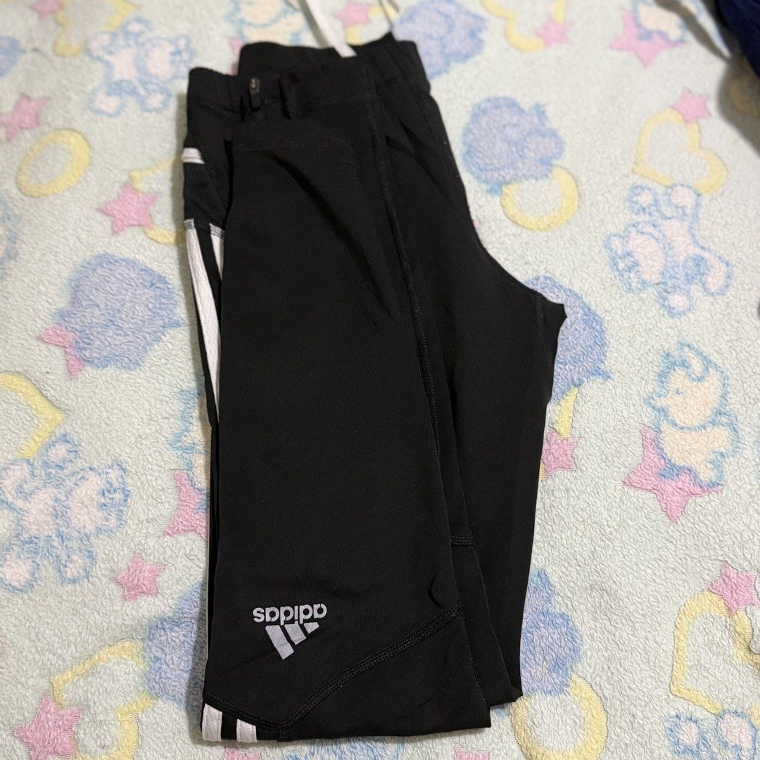 Nike & Adidas Leggings Bundle – 3 Pieces 🖤 (Category: Activewear) located in Pasay City. Submitted by bellita_05 (Listing ID 1470448579, Image 2). Description: Selling as a bundle: 3 authentic branded activewear leggings. Includes: * Nike black leggings – Size S * adidas Techfit ClimaCool compression leggings – Size L * adidas black leggings with white stripes and zip details – Size M Condition: Pre-loved. Please see photos for actual condition.