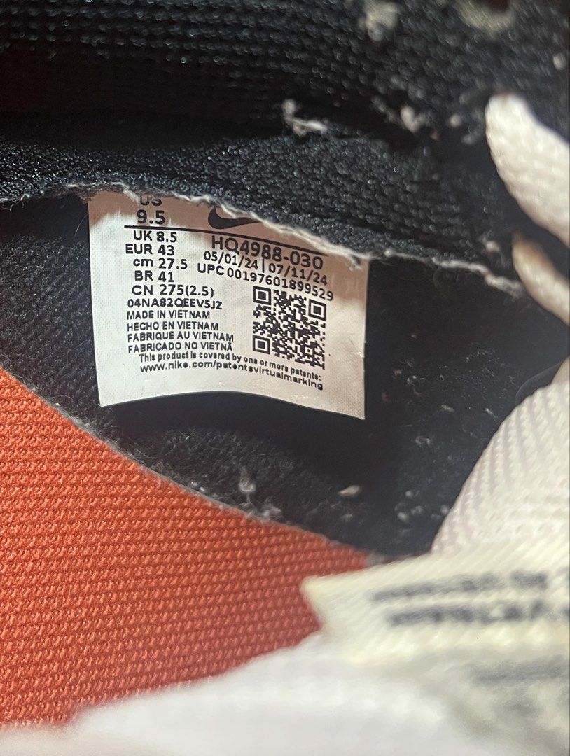 Nike Dunk Low Retro Orange Black Size US 9.5 (Category: Sneakers) located in Quezon City. Submitted by renzzia (Listing ID 1470418803, Image 3). Description: USED 3X TIMES NO BOX BOUGHT IN JAPAN LOCATION: NORTH FAIRVIEW - Brand/Model: Nike Dunk Low - Colorway: Orange, Black, and White - Size: US 9.5 / UK 8.5 / EUR 43 - Style Code: HQ4988-030 .