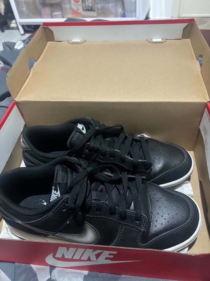 Nike Dunk Low Retro with Box (Category: Sneakers) located in Makati City. Submitted by imooon (Listing ID 1470534656, Image 3). Description: - Model: Nike Dunk Low Retro - Colorway: Black/Anthracite/White - Condition: Worn a few times, extremely clean soles with minimal wear - Inclusions: Original red Nike shoebox Reason for selling: declutter.