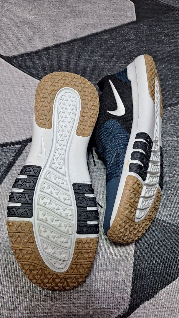 Nike Flex Training Sneakers Blue Black US 11 (Category: Sneakers) located in Mandaluyong City. Submitted by erick1213_ (Listing ID 1470501234, Image 2). Description: - Brand: Nike - Style: Training shoes - Colorway: Dark Blue and Black with White midsole - Size: US 11 / UK 10 / EUR 45 / 29 cm - Outsole: Textured gum and durable black rubber - Details: Lace-up closure with blue eyelet loops, Nike Flex heel branding, and Nike Training tongue tag - 