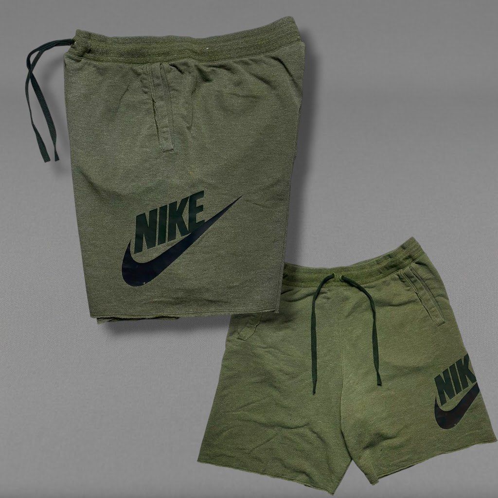 Nike Olive Green Shorts Size L (Category: Shorts) located in Camiling. Submitted by camthrift_2024 (Listing ID 1470367121, Image 1). Description: NIKE ALUMNI OLIVE GREEN COLORWAY WAIST:30-44 (LARGE) THIGH: 2.5 LENGHT: 21 LEG OPENING/HEM:13.5 COLOR RATE: 9/10 ISSUE:very minimal hairline sa print ₱450 PEDE VC SA JNT SHIP NOW OPEN FOR TERMS UNLI VOUCH GCASH JNT CAMILING, TARLAC📌 - Brand: Nike - Color: Olive Green - Size: Large (tag inside) - Waistb
