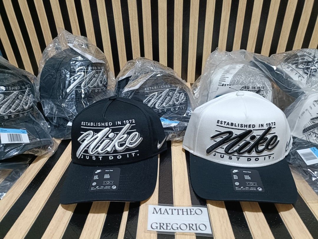 Nike Rise Cap A frame cap (Category: Caps & Hats) located in Manila. Submitted by supermat (Listing ID 1470401121, Image 1). Description: BRAND NEW 200% LEGIT BELOW SRP Size S/M M/L.