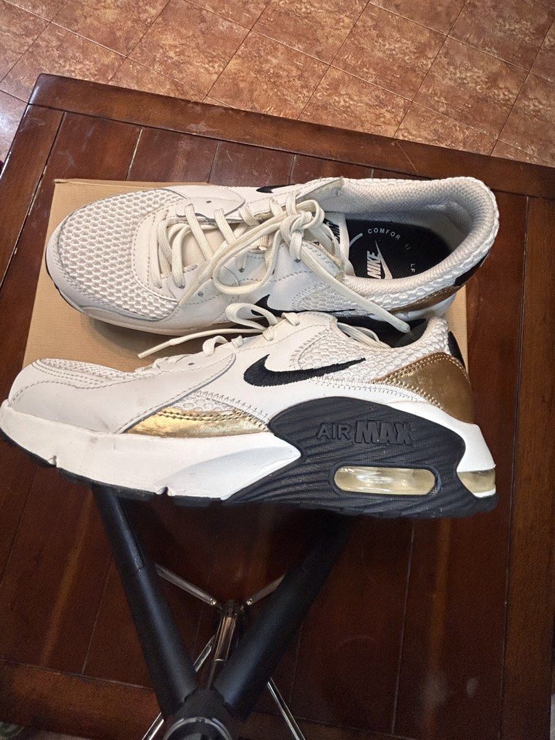 Nike Women's Air Max Excee (Category: Sneakers) located in Quezon City. Submitted by abk_storemandaluyong25 (Listing ID 1470363115, Image 1). Description: Nike Women’s Air Max Excee in the “Phantom / Metallic Gold / Sail / Black” colorway.