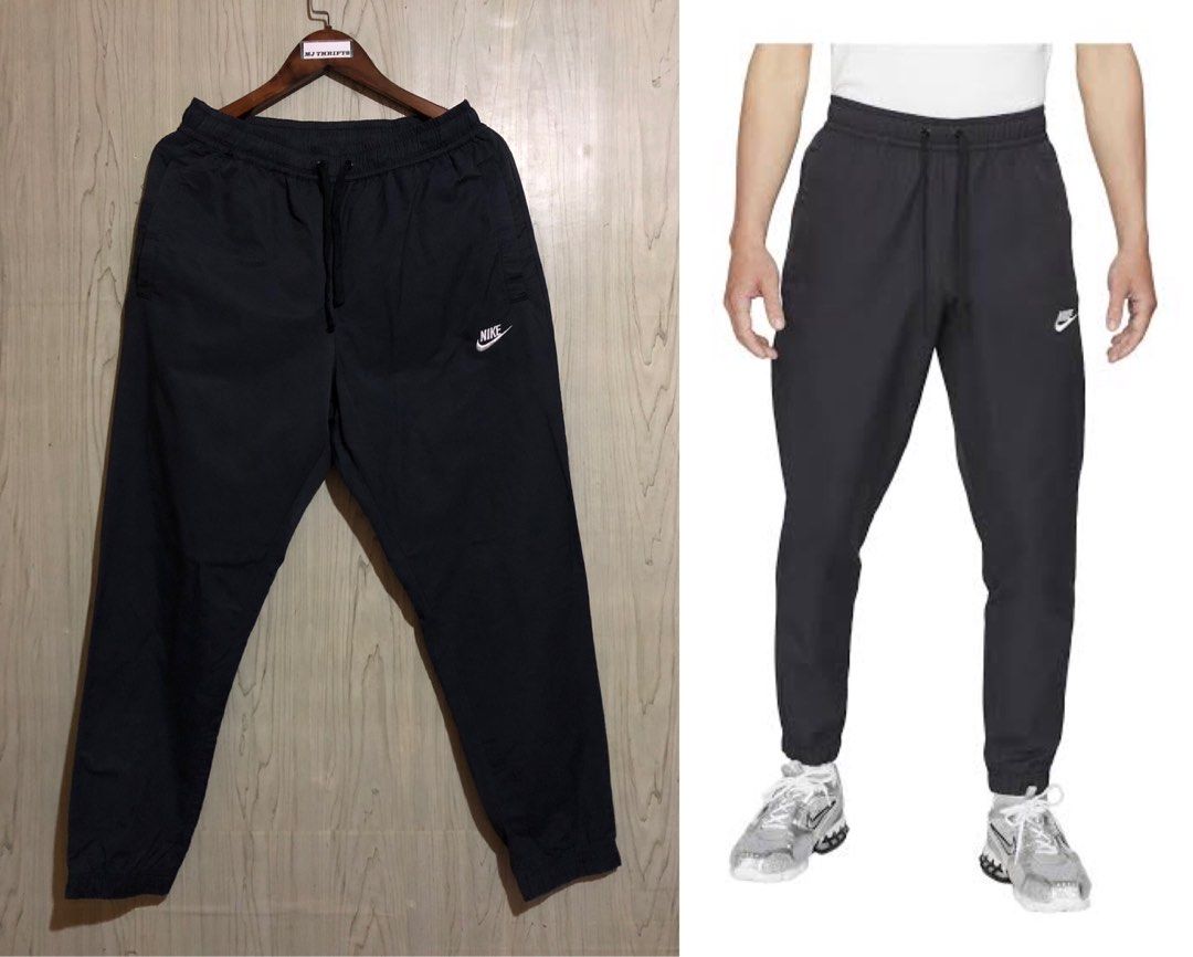 Nike woven jogger (Category: Joggers) located in Ozamiz City. Submitted by mj_thrifts (Listing ID 1470363829, Image 1). Description: Nike woven jogger black W:30 hanggang 36 x L:40 Excellent condition 9.5/10 680+sf.