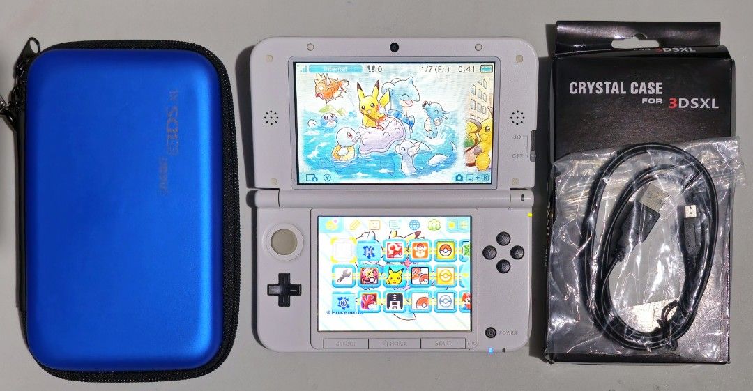 Nintendo 3DS XL Blue/White (Category: Nintendo) located in Santa Rosa. Submitted by j.r.constantino (Listing ID 1470387442, Image 1). Description: 📣 For sale Nintendo 3DS XL📣 🏷️ ₱8,500 ➡️ Original console ➡️ Blue outer and white inner shell ➡️ All features are working (camera, mic, sounds, 3D adjust, touchscreen and etc.) ➡️ All buttons are crisp and working ➡️ Both screens are good (bottom screen has a tiny white dot, please see last pic) ➡️ 