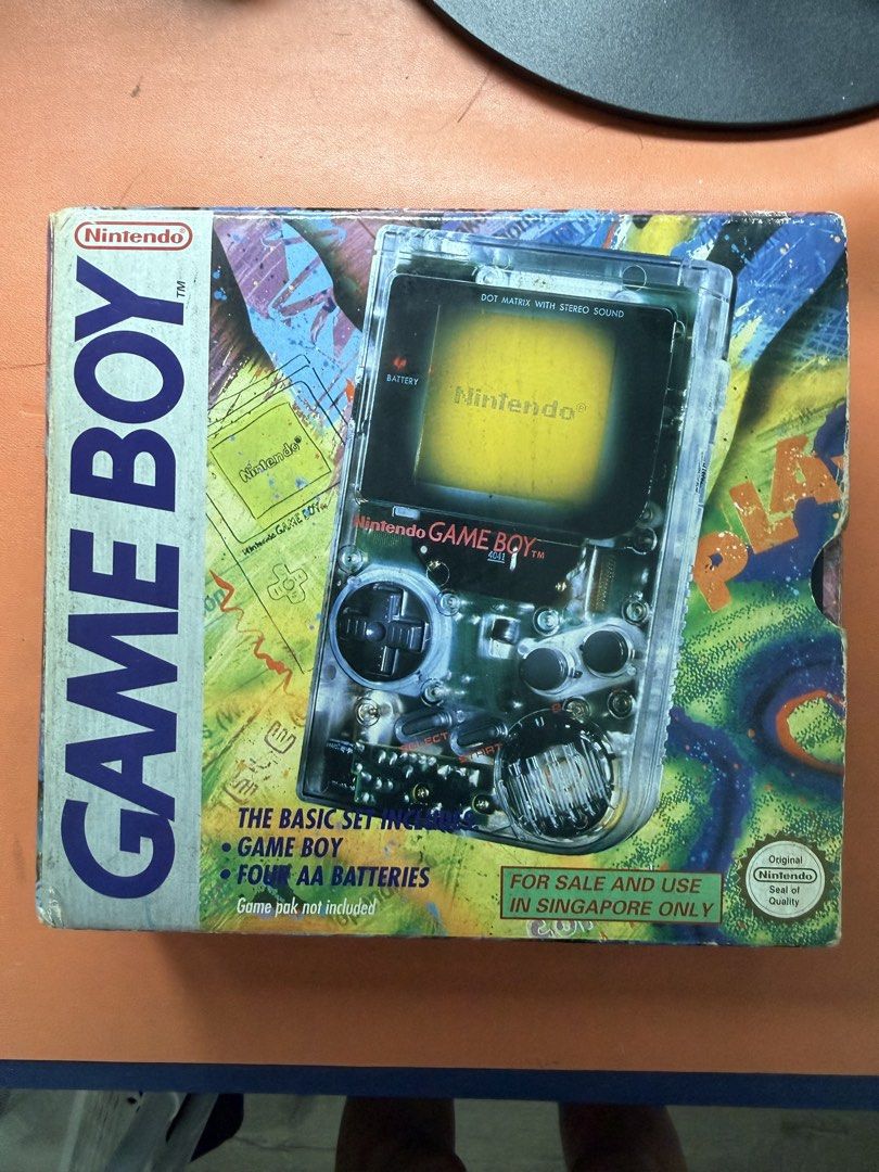 Nintendo Game Boy Clear Play It Loud! Console with Box, Video Gaming ...