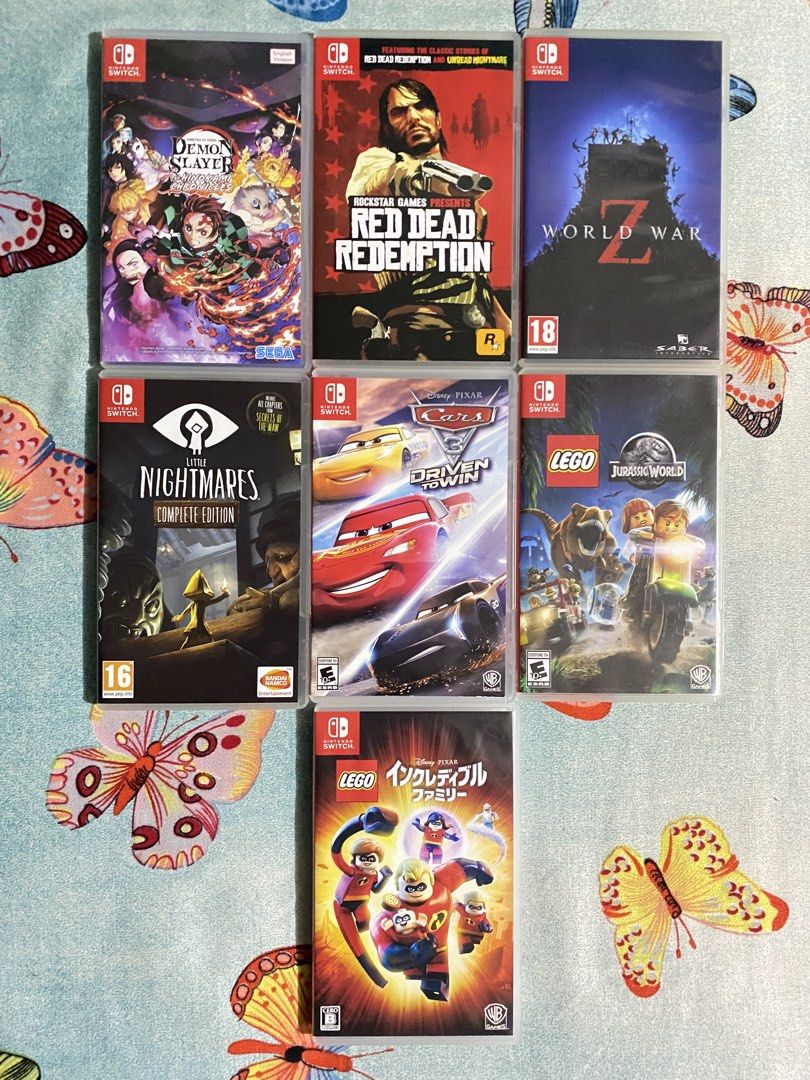 Nintendo Switch Games (Category: Nintendo) located in General Trias. Submitted by eddd14 (Listing ID 1470504992, Image 1). Description: For Sale Nintendo Switch Games Pricelist: Demonslayer Hinokami Chronicles - 1500 Little Nightmares Complete Edition - 1200 Red Dead Redemption - 1500 World War Z - 1300 Cars 3 Driven to Win - 1000 The Incredibles Lego - 1000 Jurassic World Lego - 1000 Location: General Trias, Cavite.