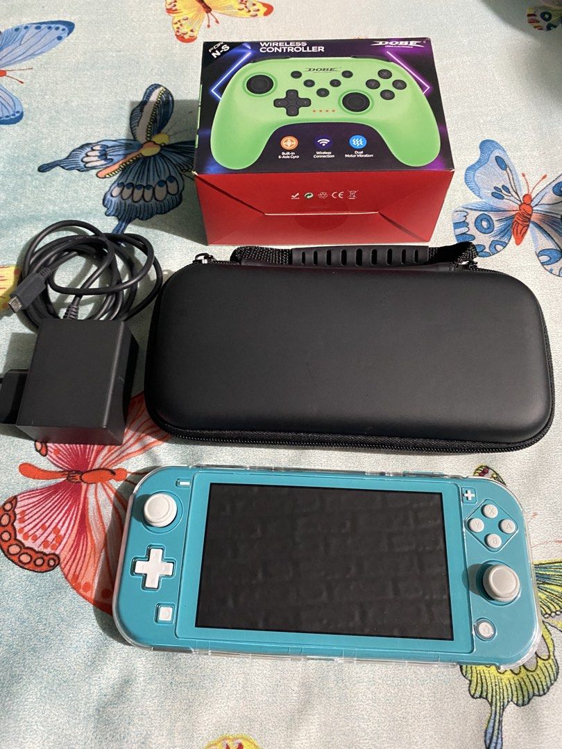Nintendo Switch Lite Turquoise (Category: Nintendo) located in General Trias. Submitted by eddd14 (Listing ID 1470504771, Image 1). Description: For Sale Nintendo Switch Lite Turquoise No Issue, No dents Like New ✨ Nintendo Switch Lite Original Charger Storage Carrying Case Joystick Thumb Grip Protective Case Dobe Wireless Controller (Like New) Price: ₱7,000 (fixed price) Location: General Trias, Cavite.