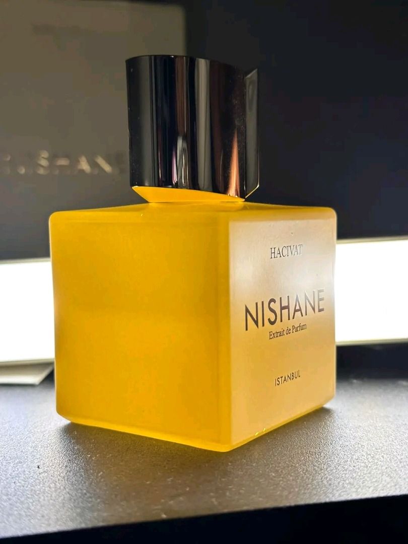 Nishane hacivat 100ml authentic (Category: Fragrance & Deodorants) located in Binan City. Submitted by janprado781 (Listing ID 1470496746, Image 2). Description: Around 50-55ml remaining Firm price Meet ups binan laguna Shipping ok also.