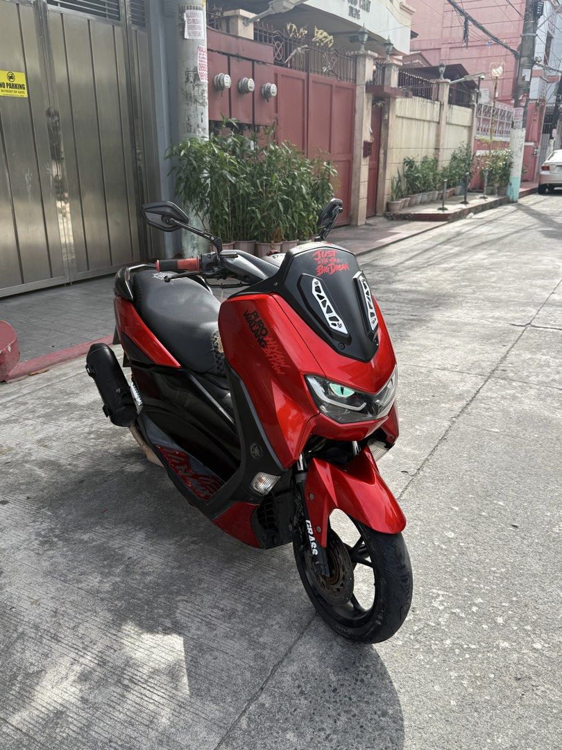 NMAX V2 2021 (Category: Motorbikes for Sale) located in Manila. Submitted by jissale (Listing ID 1470360436, Image 3). Description: NMAX V2 2021 NON ABS Price: 85K NALANG‼️ Original OR CR Open Dos Registered 2027 May plaka from LTO 35K odo Color indicated Led tail light Saiyan series shock Makinis fairings Walang center stand pero may kabitan pa. Location: Pasay city leveriza Pickup Only.