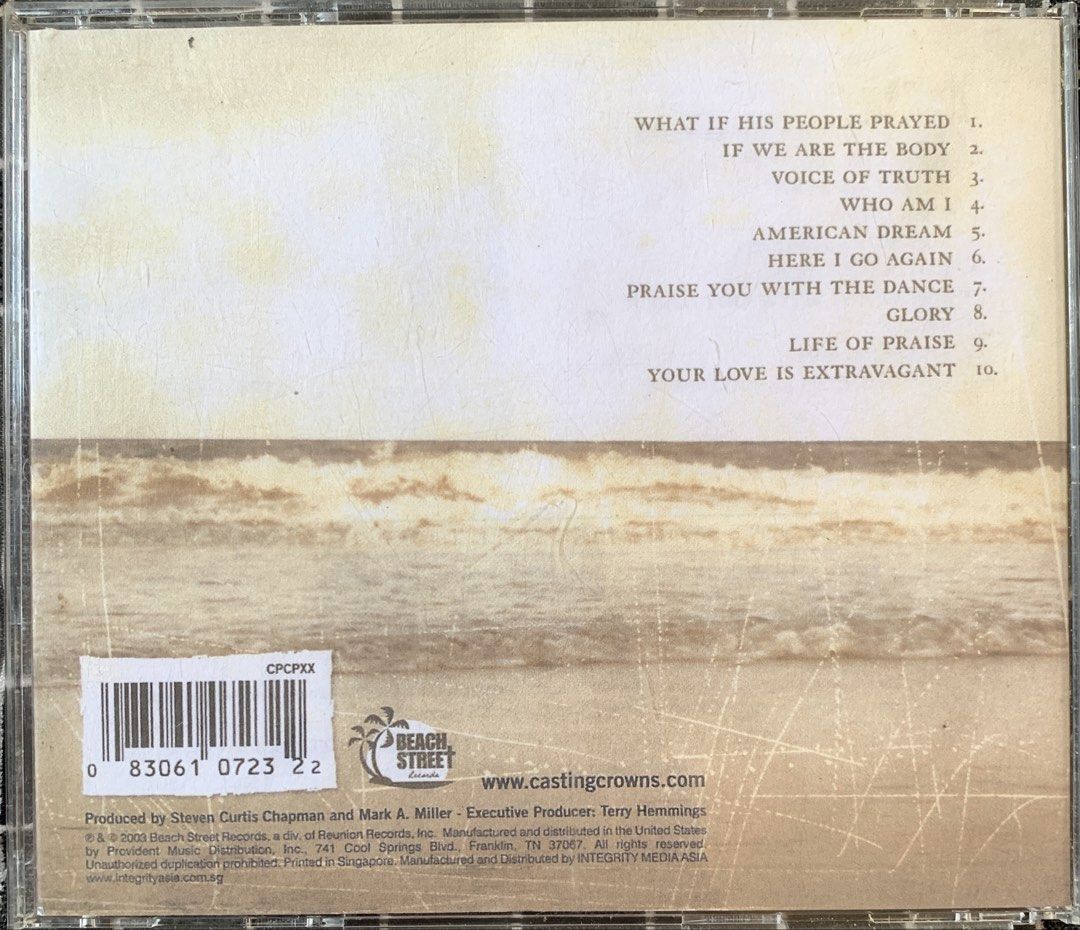 (no front cover) Casting Crowns (self-titled) CD Album (Category: CDs & DVDs) located in Taguig. Submitted by ahnjr (Listing ID 1470360058, Image 2). Description: - Artist & Album: Casting Crowns (Self-Titled Debut) - Format: Audio CD in standard jewel case - Key Tracks: Includes 'If We Are the Body', 'Voice of Truth', and 'Who Am I' - Condition: Disc surface shows visible wear and marks, priced accordingly.