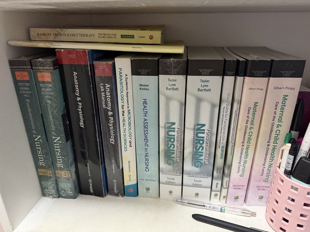 Nursing and Medical Textbooks (Category: Textbooks) located in Angeles City. Submitted by myfavwasian (Listing ID 1470410168, Image 1). Description: Hi! Selling my Nursing Books • PM me for the actual prices Fundamentals of Nursing Anatomy & Physiology Health Assessment Maternal & Child Health Nursing - Some books are still wrapped in plastic cause they are new - Perfect for nursing students.