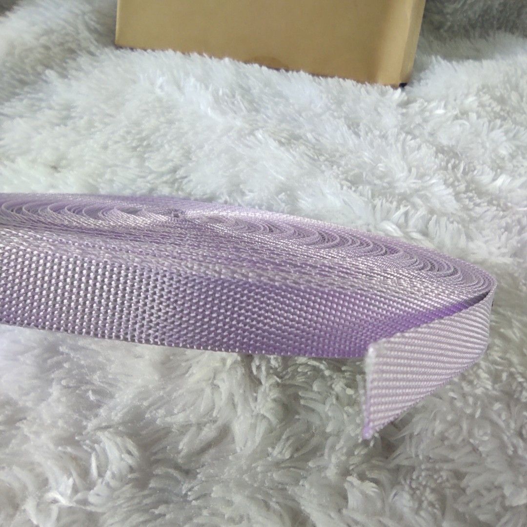 Nylon Webbing Strap 5/8 (Category: Craft Supplies & Tools) located in Cainta. Submitted by fukunekojapansurplus (Listing ID 1470367194, Image 2). Description: 150 pesos Nylon Webbing Strap For crafts, bags, diy repair Lavender More or less 40 meters. Brand new.