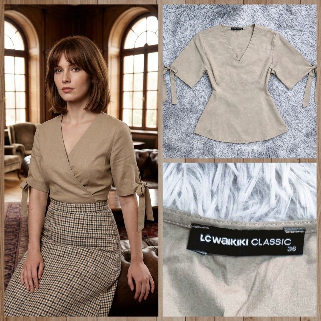 Office/Formal Blouse (Category: Blouses) located in General Trias. Submitted by relove_closet8 (Listing ID 1470400677, Image 1). Description: • Washed and never used. • Lightweight fabric. Perfect for summer 😍💕 • Self tie arm ribbons. • Flattering V neckline. • Can fit upto medium body frame. • Buyer handles shipping fee and book J&T or Lalamove only. • Payment first via bank transfer or e-wallet • No cancellation/return/refund of orders. 📍Lan