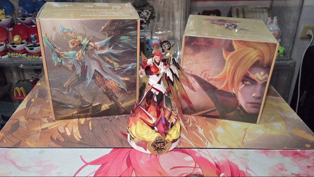 Official MLBB Figurines (Category: Figurines & Statues) located in Manila. Submitted by geezaam (Listing ID 1470481582, Image 1). Description: Selling my Mobile Legends Bang Bang Figurines! M5 Yu Zhong - P5,500 M6 Claude (sealed) - P9,750 M7 Granger (sealed) - P9,750 Take all - P20,000 Officially obtained from the Mobile Legends: Bang Bang M5, M6, and M7 Event. Item Details: •Brand new, factory sealed •Yu zhong M5 figurine still in perfect condit