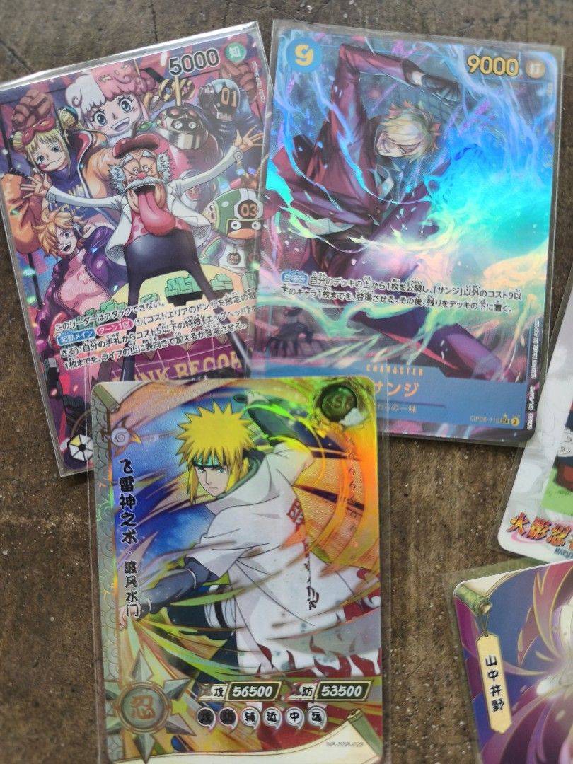 One piece and Naruto Cards (Category: Card Packs) located in Antipolo. Submitted by raybiyaclosetstuff (Listing ID 1470359486, Image 2). Description: Take all po 2k WYSIWYG Loc: Pasig/Cainta MOD: LBC/LALAMOVE/JandT MOP: Gcash/Bank transfer.