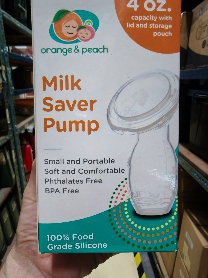 Orange & Peach Milk Saver Pump 4 oz (Category: Breastfeeding & Bottle Feeding) located in Manila. Submitted by olxph_674182959 (Listing ID 1470384436, Image 1). Description: - Brand: Orange and Peach - Capacity: 4 oz - Condition: Brand new, unopened packaging - Material: 100% soft, food-grade silicone (BPA and phthalate-free) - Design: Small, portable, and comfortable - Inclusions: Comes with a secure lid and a travel storage pouch.