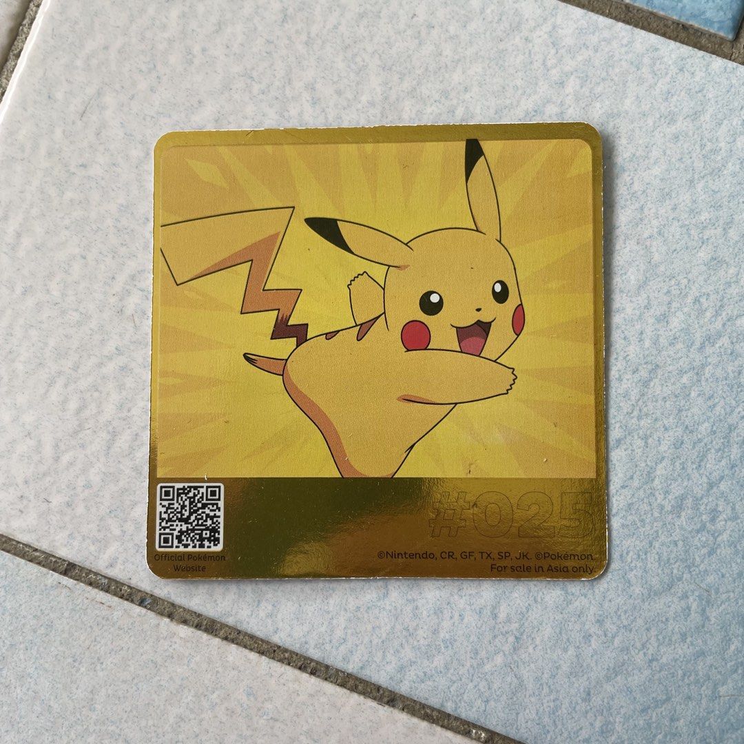 [2024 Asia Exclusive] Oreo x Pokémon Photocard – Gold Pikachu #025 ...