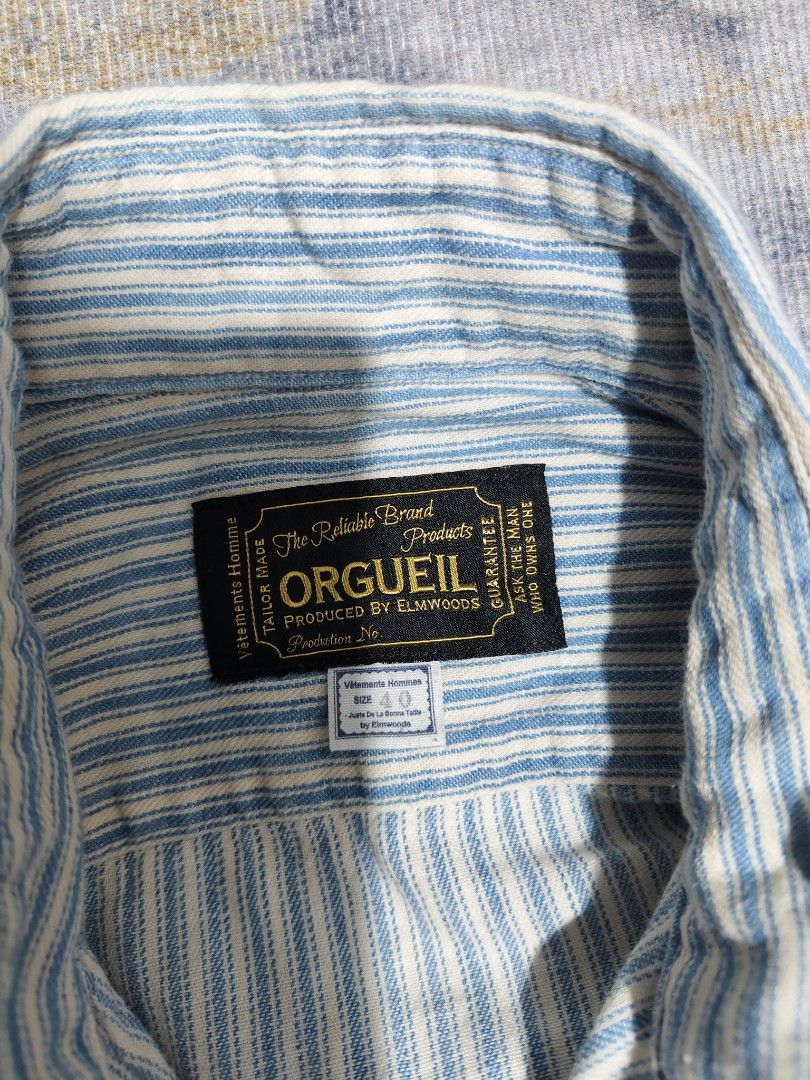 ORGUEIL LONG SLEEVE STRIPES BUTTON JAPAN (Category: Coats, Jackets and Outerwear) located in Baguio. Submitted by igorotak.111.taraki.com (Listing ID 1470377518, Image 1). Description: FS ORGUEIL LONG SLEEVE STRIPES BUTTON MADE IN JAPAN V.GOOD CONDI NO ISSUES SOLID NITO ♥️ L-24.5 W-20 CAN FIT S-M CAN DO.