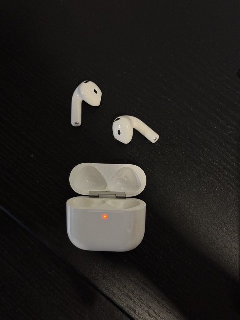 Original AirPods 4 with Active Noise Cancelling (Category: Headphones & Headsets) located in Quezon City. Submitted by zarsi (Listing ID 1470387132, Image 2). Description: 🎧 FOR SALE: Original AirPods with ANC 💰 ₱4,750 • Original / Authentic • Bought last year • With Active Noise Cancellation (ANC) • Honest issue: Right AirPod is NOT working. You can get right Airpod baka may extra yung iba. Everything else works fine. • Cleaned and Sanitized. 