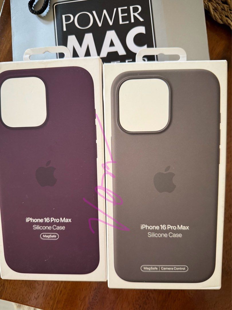 Original Apple iPhone 16 pro maxSilicone Case (Category: Cases & Sleeves) located in Nasugbu. Submitted by vernscloset (Listing ID 1470461844, Image 2). Description: - 100% Original Apple Silicone Case designed for iPhone 16 Pro Max - Available in stylish colors: Plum and Stone Gray - Built-in MagSafe technology for seamless wireless charging - Features Camera Control integration for effortless photography - Silky, soft-touch exterior with microf