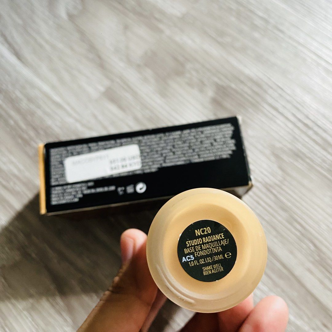 Original MAC Studio Radiance Serum-Powered Foundation (Category: Makeup) located in Caloocan City. Submitted by lovemyclothes21 (Listing ID 1470389943, Image 3). Description: - Product: MAC Studio Radiance Serum-Powered Foundation - Shade: NC20 - Size: Standard 1.0 fl oz / 30 ml bottle - Condition: Brand new, factory sealed in original retail box (never opened or tested) - Finish: Hydrating formula for a luminous, radiant glow.