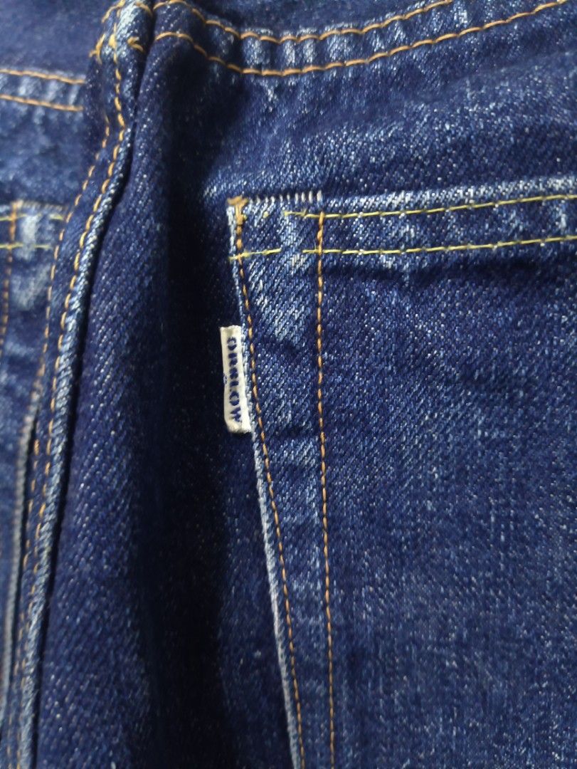 Orslow selvegde jeans (Category: Jeans) located in Muntinlupa City. Submitted by kamiseta01 (Listing ID 1470349779, Image 3). Description: authentic orslow selvegde jeans made in Japan size 31 excellent condition heavy cotton fabric.