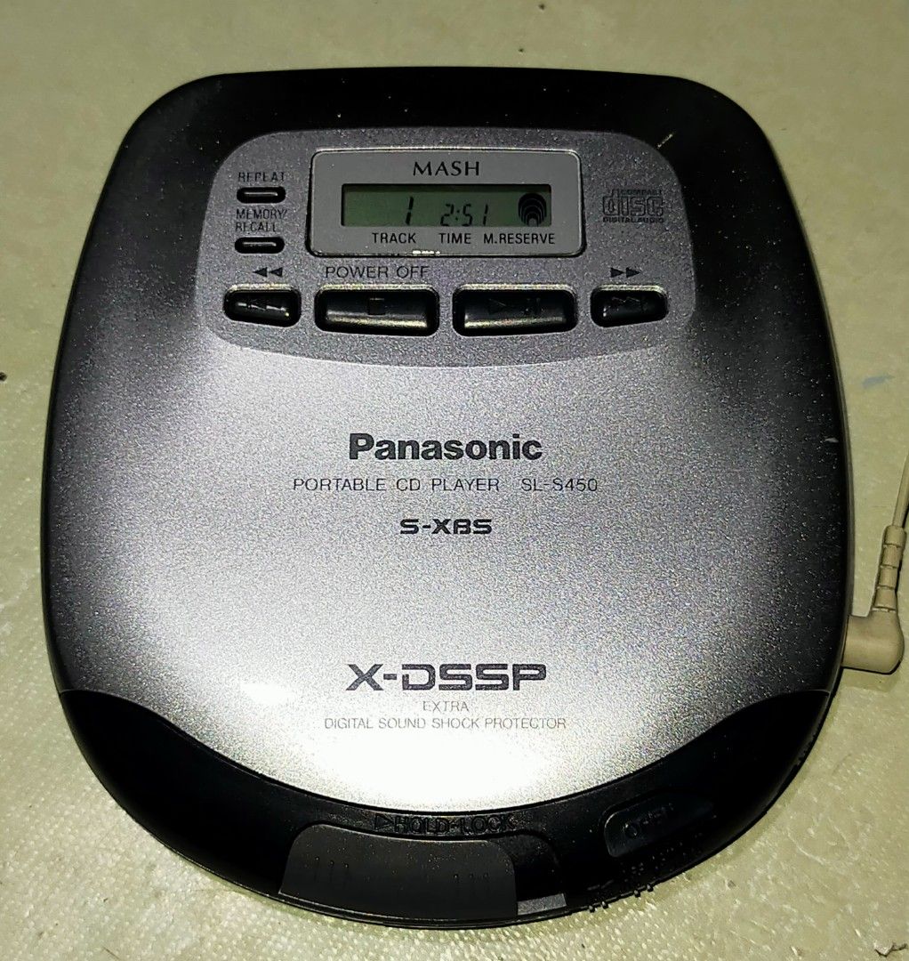 PANASONIC Discman (Category: Portable Music Players) located in Manila. Submitted by elilee_80 (Listing ID 1470451372, Image 1). Description: FOR SALE! PANASONIC SL-S450 Portable CD Player (Compact DiscMAN) S-XBS / X-DSSP With ANTI-SHOCK Protection X-DSSP EXTRA BASS System MASH 1-Bit DA MINT CONDTION! FULLY WORKING Walang trace ng corrosion damage AA Battery Operated ISSUE: WALANG ISSUE Imported from japan In Verygood Working Condition AS-IS! 2,5