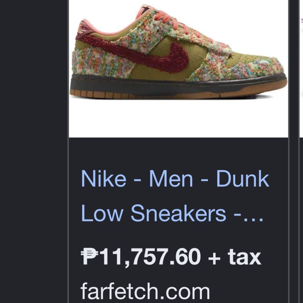 Pandamonium - Nike Dunk Low Retro - US Men 8.0 (Category: Sneakers) located in Paranaque City. Submitted by jiudaz (Listing ID 1470441199, Image 2). Description: Condition: 9.9/10 — used twice for taking pics only — no hidden issues! Price: ₱11,750 Asking: ₱7,777 only! Feel free to negotiate 😁 am easy to talk to! Model: Nike Dunk Low 'Green Curry' Pandamonium Colorway: Green Curry / Luminous Green / Bright Mango / Burnt Red Size: US Men 8 / US W