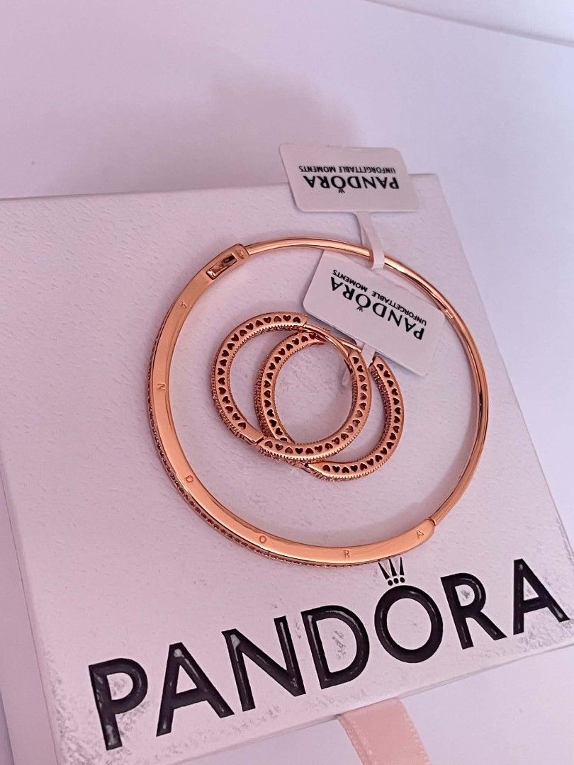Pandora Bangle with Hoop earrings Bundle (Category: Bracelets) located in Manila. Submitted by mycloset2025 (Listing ID 1470362029, Image 3). Description: .