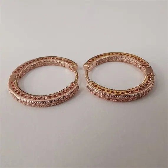 Pandora Rose gold Hoop Earrings (Category: Earrings) located in Manila. Submitted by mycloset2025 (Listing ID 1470352637, Image 1). Description: .
