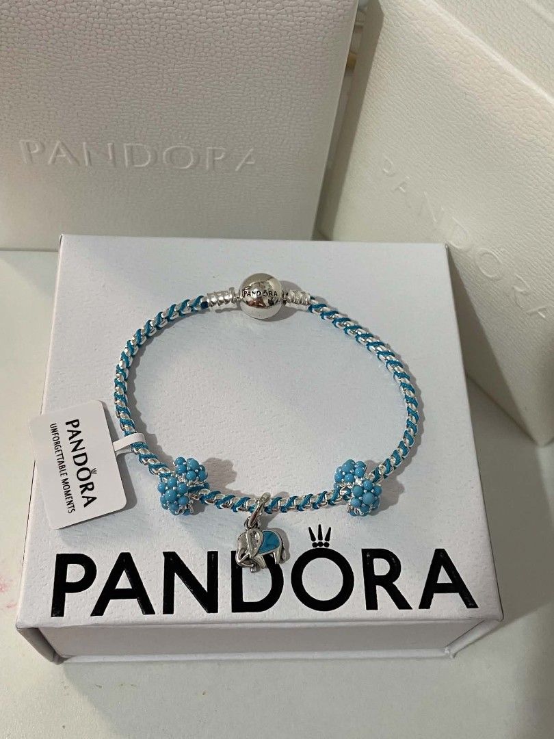 Pandora Textile bracelet with charms (Category: Bracelets) located in Manila. Submitted by mycloset2025 (Listing ID 1470352209, Image 1). Description: .