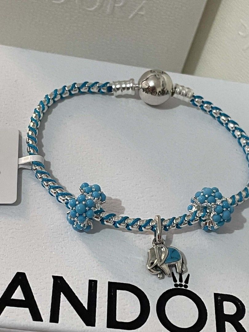 Pandora Textile bracelet with charms (Category: Bracelets) located in Manila. Submitted by mycloset2025 (Listing ID 1470352209, Image 2). Description: .