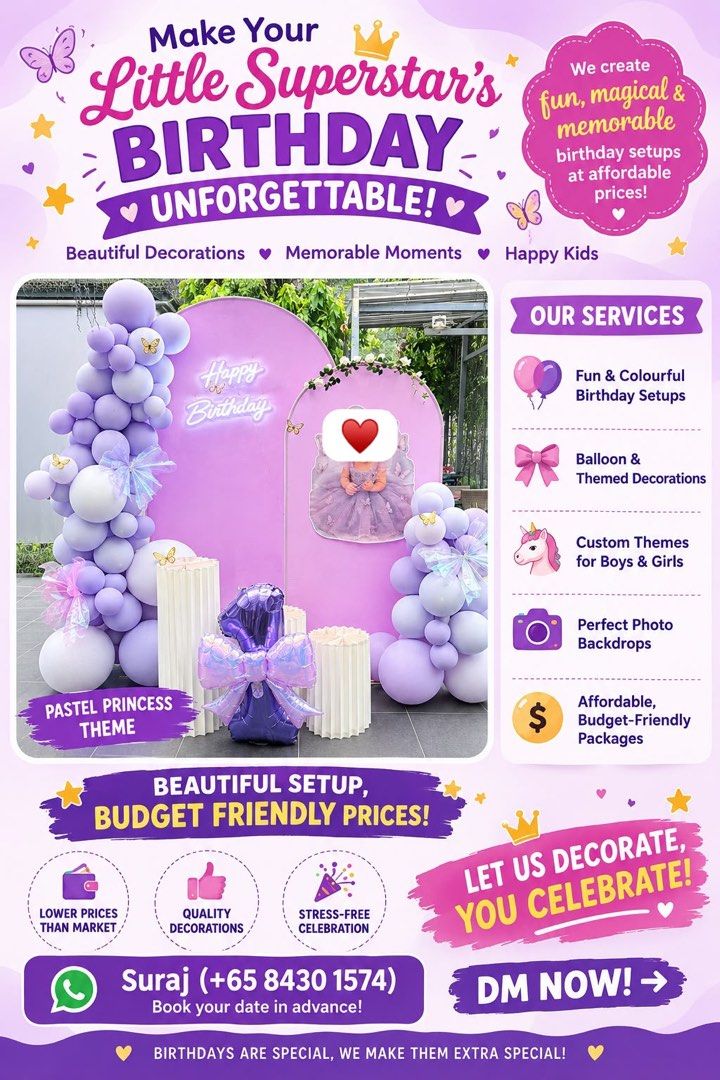 Pastel Princess Birthday Party Setup and Balloon Decoration Services ...
