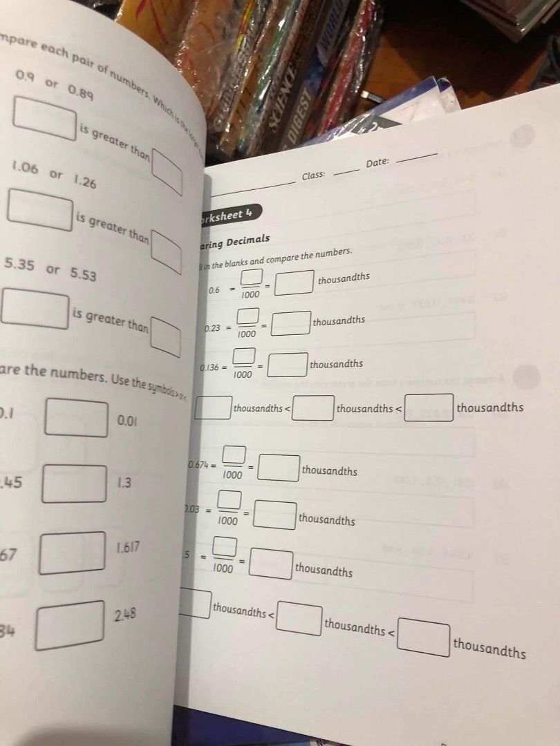 [PB] Grade 6 - think! MATHEMATICS Workbook 6A Workbook (Category: Assessment Books) located in San Juan City. Submitted by ttanmien (Listing ID 1470527643, Image 3). Description: ⚜️✨⚜️✨⚜️✨⚜️✨⚜️✨⚜️ 💁🏻‍♀️SELLING PRICE: ₱200 Original Price: Around ₱700 💁🏻‍♀️Book Genre: NonFiction, Children's Nonfiction, Workbook/Assessment, Educational Activity Book, Early Childhood Education (ECE) 💁🏻‍♀️Book insight: • Methodology: Focuses on the Singapore Mat