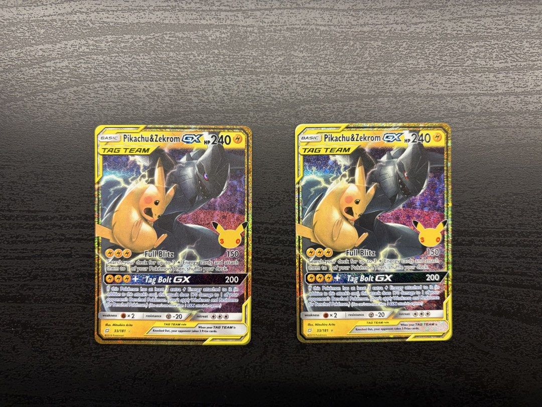 Pikachu & Zekrom GX 30th Anniversary, Toys & Collectibles, Trading ...