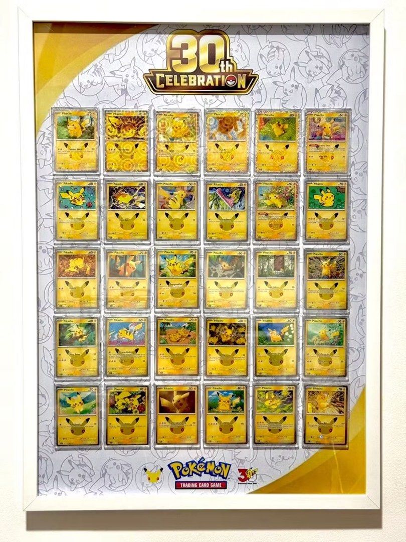 Pikachu (Category: Raw Singles) located in Mandaluyong City. Submitted by migzicat (Listing ID 1470364370, Image 2). Description: COMPLETE 30TH PIKACHUS #1-#30 MASTERSET Poster is sold separately @ 1000 pesos each .
