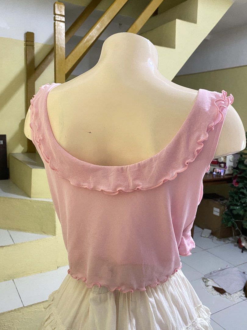 PINK DAINTY ASYMMETRICAL TOP (Category: Others Tops) located in Dasmarinas. Submitted by hannah.oakph (Listing ID 1470368510, Image 3). Description: medium to large.