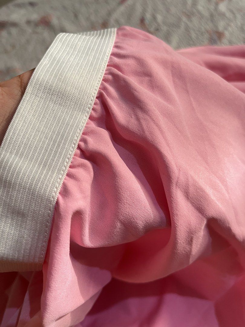 Pink Garterized Mini Skirt (Category: Skirts) located in Cabanatuan. Submitted by winx_closeth (Listing ID 1470428898, Image 2). Description: Thin fabric, but not see through.