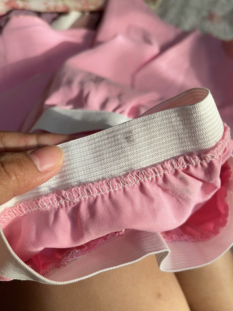 Pink Garterized Mini Skirt (Category: Skirts) located in Cabanatuan. Submitted by winx_closeth (Listing ID 1470428898, Image 3). Description: Thin fabric, but not see through.