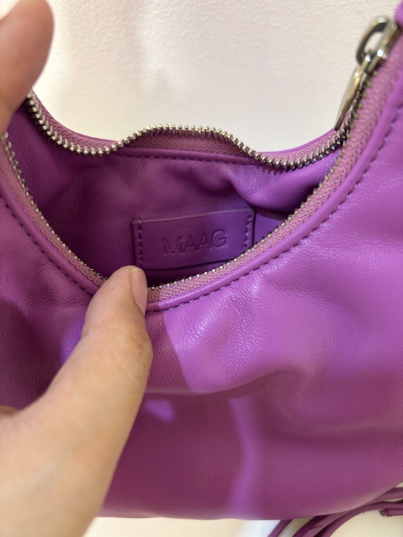 Pink Mini Hobo With strap crossbody (Category: Luxury Bags & Wallets) located in Manila. Submitted by lucky.macherie (Listing ID 1470442982, Image 2). Description: Unused but stored MAAG brand (russian local brand) See photos for details Maliit lang to but fits promax.