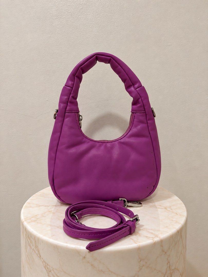 Pink Mini Hobo With strap crossbody (Category: Luxury Bags & Wallets) located in Manila. Submitted by lucky.macherie (Listing ID 1470442982, Image 1). Description: Unused but stored MAAG brand (russian local brand) See photos for details Maliit lang to but fits promax.