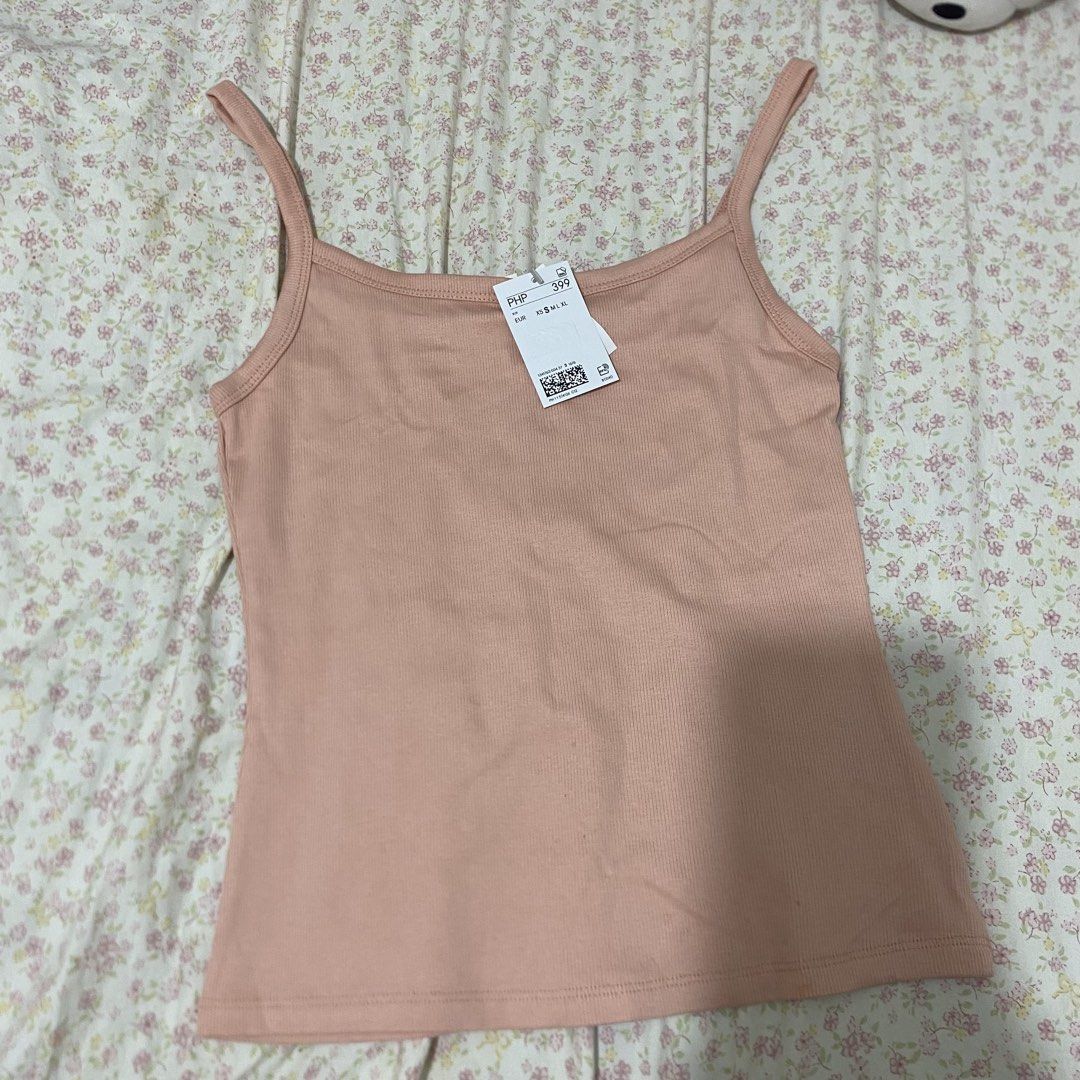 Pink Ribbed Camisole Tank Top (Category: Sleeveless) located in Davao. Submitted by hercloset.dvo (Listing ID 1470473525, Image 1). Description: OG price ₱399.