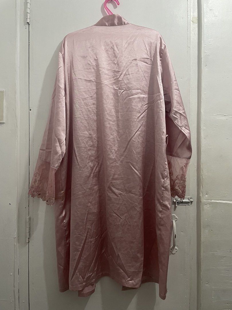 Pink Satin Bathrobe with Lace Sleeves (Category: Undergarments & Loungewear) located in Manila. Submitted by mai1246 (Listing ID 1470507314, Image 3). Description: .