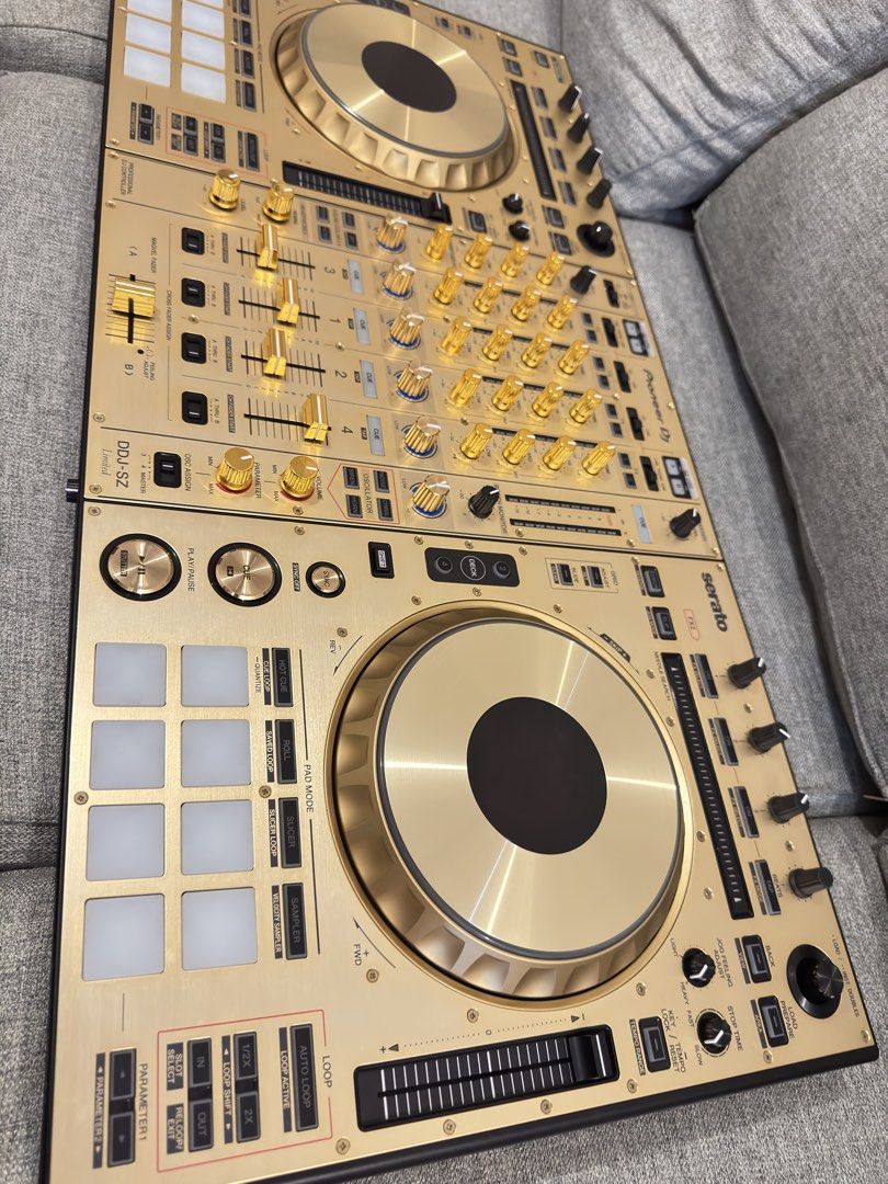 Pioneer DJ DDJ-SZ Limited Gold Edition Controller (Category: Controllers) located in Cainta. Submitted by dj_tom (Listing ID 1470521268, Image 2). Description: 🔥 FOR SALE OR SWAP — RARE LIMITED GOLD EDITION! 🔥 🎧 Pioneer DJ DDJ-SZ Gold Edition 💰 ₱99,999 ✨ A RARE FIND FOR DJs AND COLLECTORS! ✨ Only 1,000 units were released worldwide, and this is Unit No. 0953/1000! A special edition of the legendary Pioneer DJ DDJ-SZ, featuring a stunning gold
