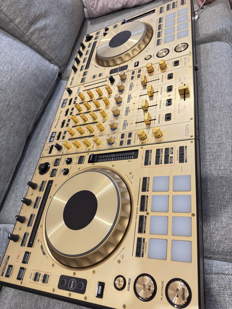 Pioneer DJ DDJ-SZ Limited Gold Edition Controller (Category: Controllers) located in Cainta. Submitted by dj_tom (Listing ID 1470521268, Image 3). Description: 🔥 FOR SALE OR SWAP — RARE LIMITED GOLD EDITION! 🔥 🎧 Pioneer DJ DDJ-SZ Gold Edition 💰 ₱99,999 ✨ A RARE FIND FOR DJs AND COLLECTORS! ✨ Only 1,000 units were released worldwide, and this is Unit No. 0953/1000! A special edition of the legendary Pioneer DJ DDJ-SZ, featuring a stunning gold