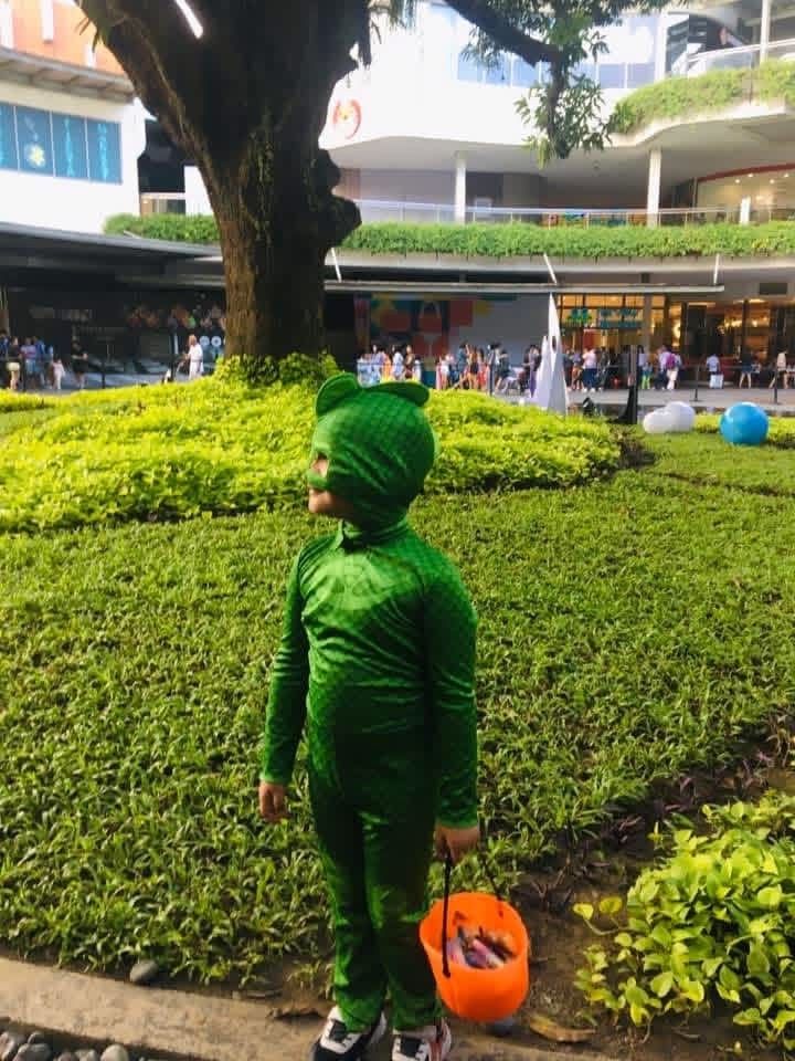 Pj Mask Gecko Costume 🦎 (Category: Babies & Kids Fashion) located in Manila. Submitted by kirsnazaaa30712 (Listing ID 1470471199, Image 2). Description: used once pinangtrick or treat lang sa sm .